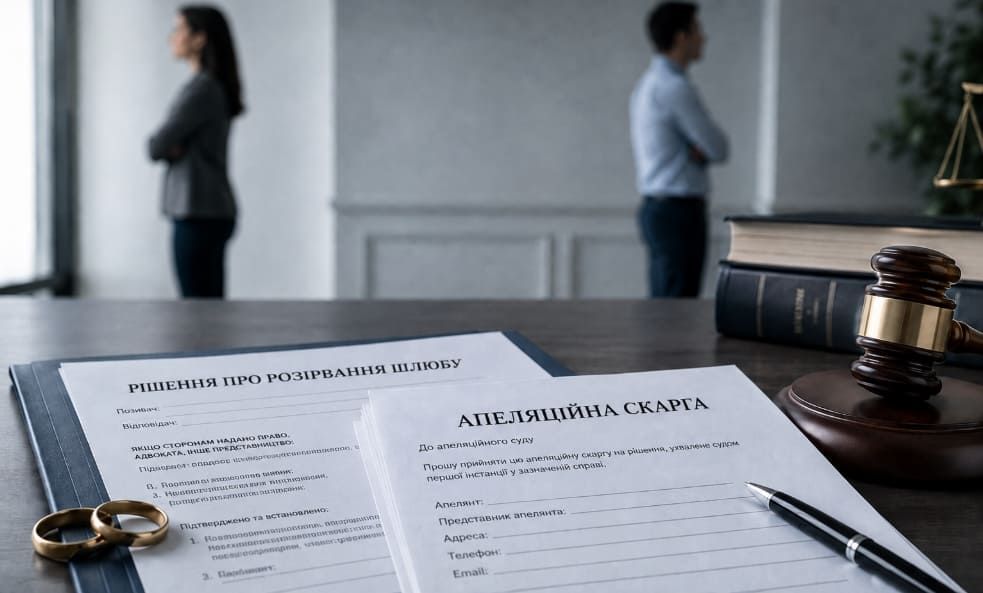 Апеляція на рішення про розлучення